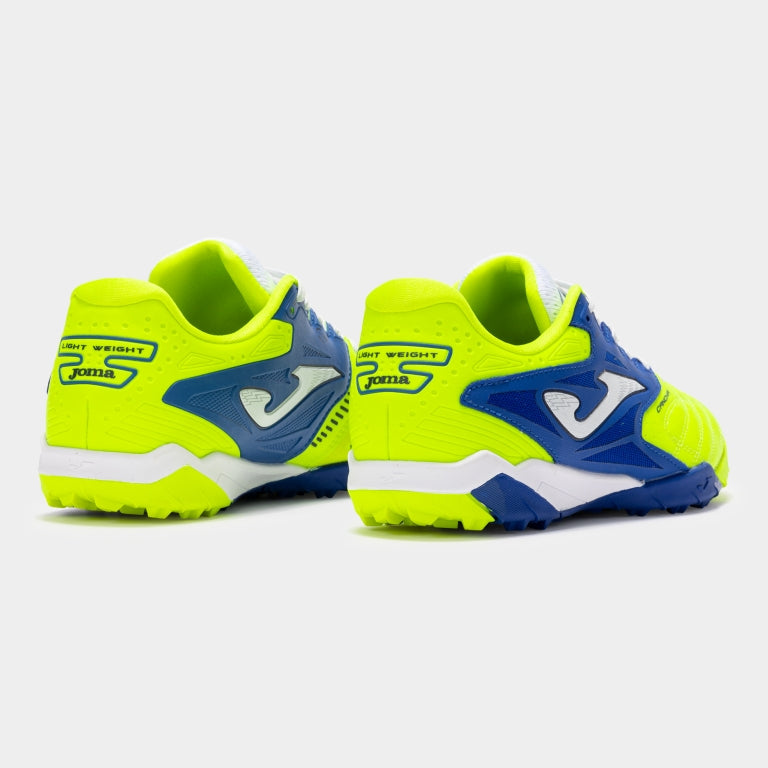 Joma Cancha 2511 lemon yellow soccer shoes – bottom view of turf outsole with small studs for traction