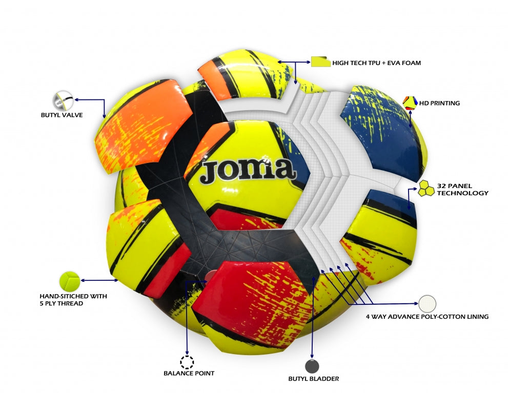 Joma Dali II Soccer Ball – Pack of 12 Balls