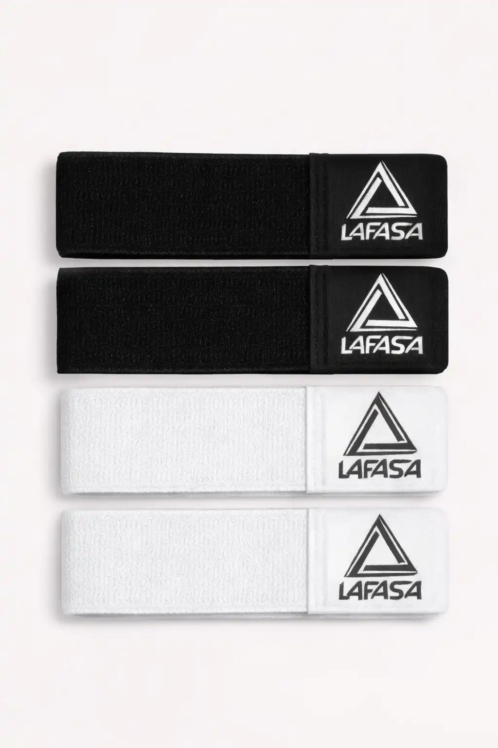 Lafasa Shin Guard Straps, Shinguard Stays, Adjustable, Black & White 2 Packs Bundle