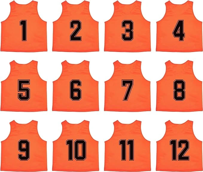 Training Mesh Sports Pinnies Numbered (1-12)