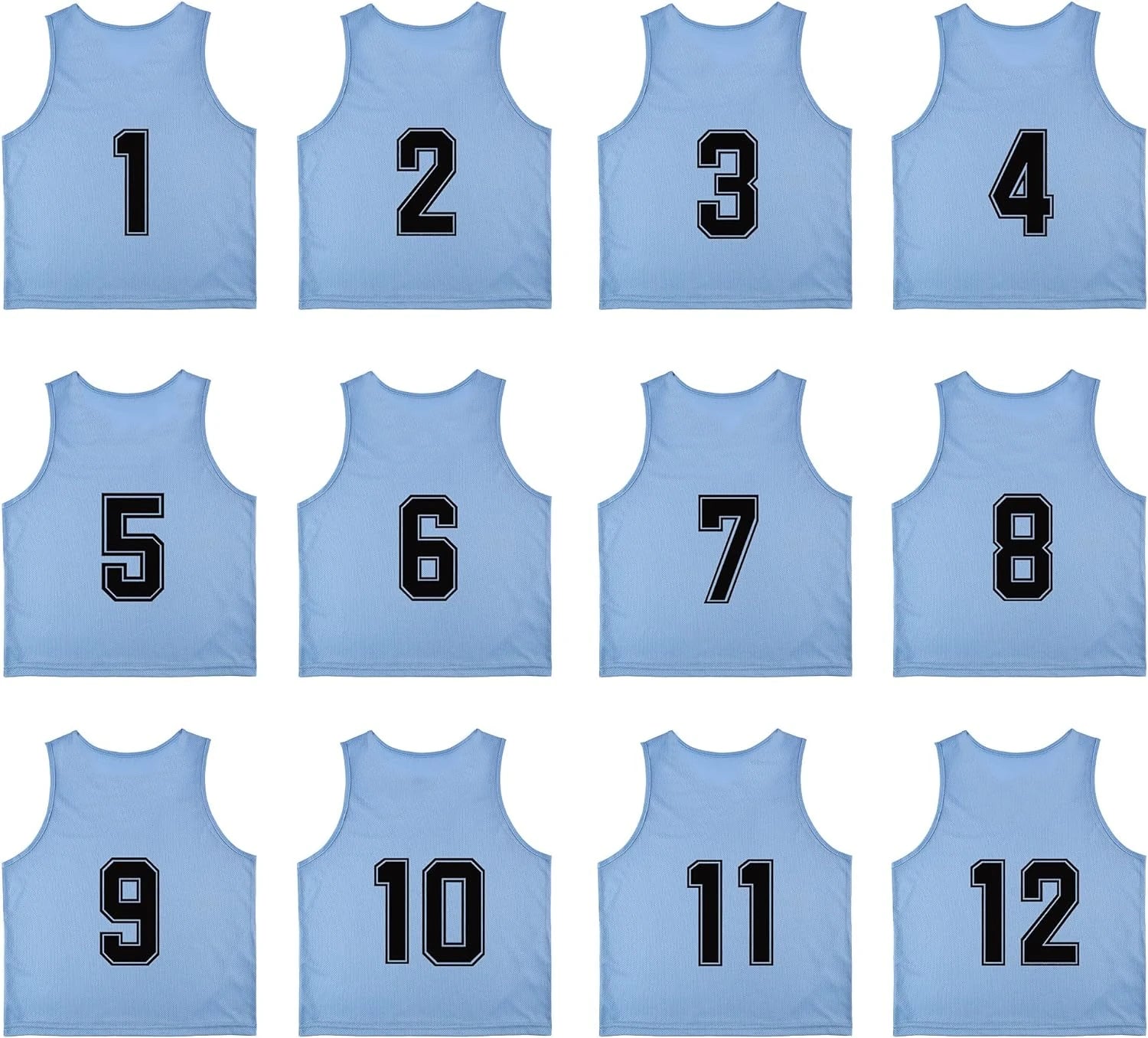 Training Mesh Sports Pinnies Numbered (1-12)