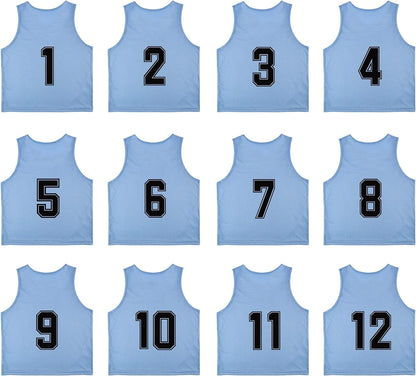 Training Mesh Sports Pinnies Numbered (1-12)