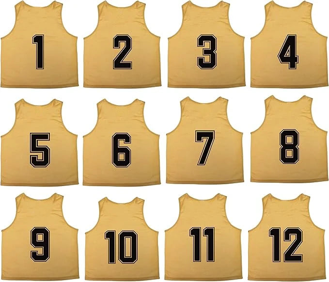 Training Mesh Sports Pinnies Numbered (1-12)