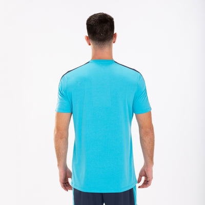 Joma Academy III Turquoise  performance training jersey back view
