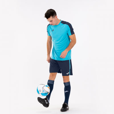 Joma Academy III Turquoise athletic short sleeve jersey for soccer training