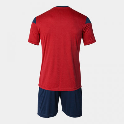 Phoenix Red sports jersey with navy sleeves and shorts