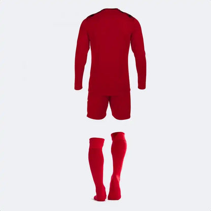 Red Back view of Joma Phoenix goalie uniform in breathable fabric