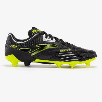 Score 2301 black firm ground soccer cleats