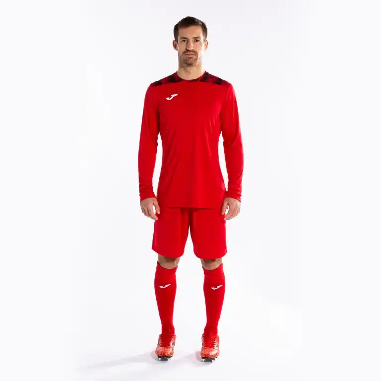 Red Joma Zamora VIII soccer goalie set with long-sleeve jersey