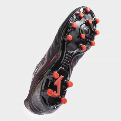 JOMA Men’s Aguila 2301 Black Red Firm Ground Soccer Cleats With a sleek, professional look, the Black and Red colorway adds confidence to your game — combining JOMA’s heritage design with modern edge.