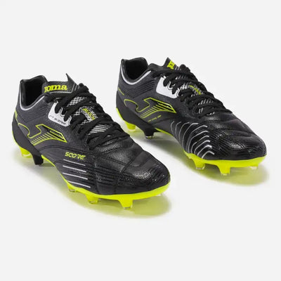 Joma Score 2301 firm ground football boots in black and yellow