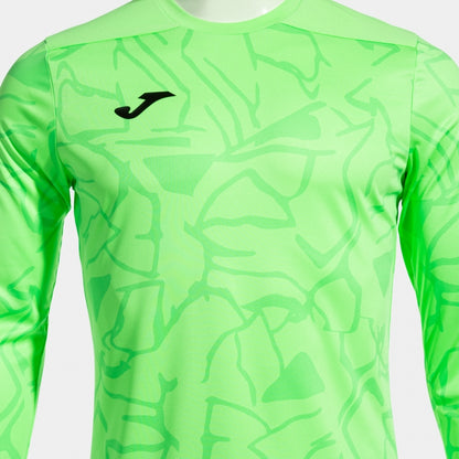 Fluor Green Joma Zamora IX soccer goalie outfit with long-sleeve jersey