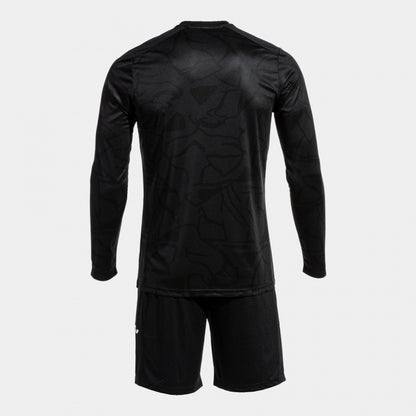 Black Back view of Joma Zamora IX goalie jersey and shorts set