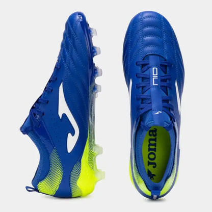 Lightweight Joma Numero-10 2504 firm ground soocer cleats in royal color