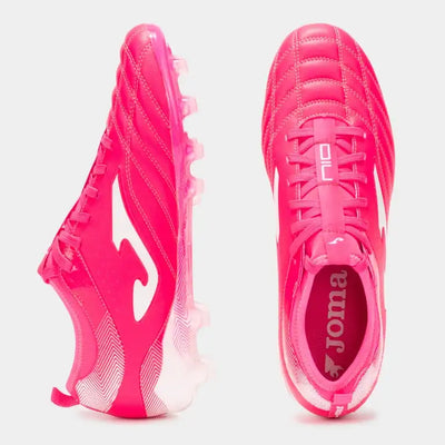 Lightweight Joma Numero-10 2510 firm ground soccer cleats in pink