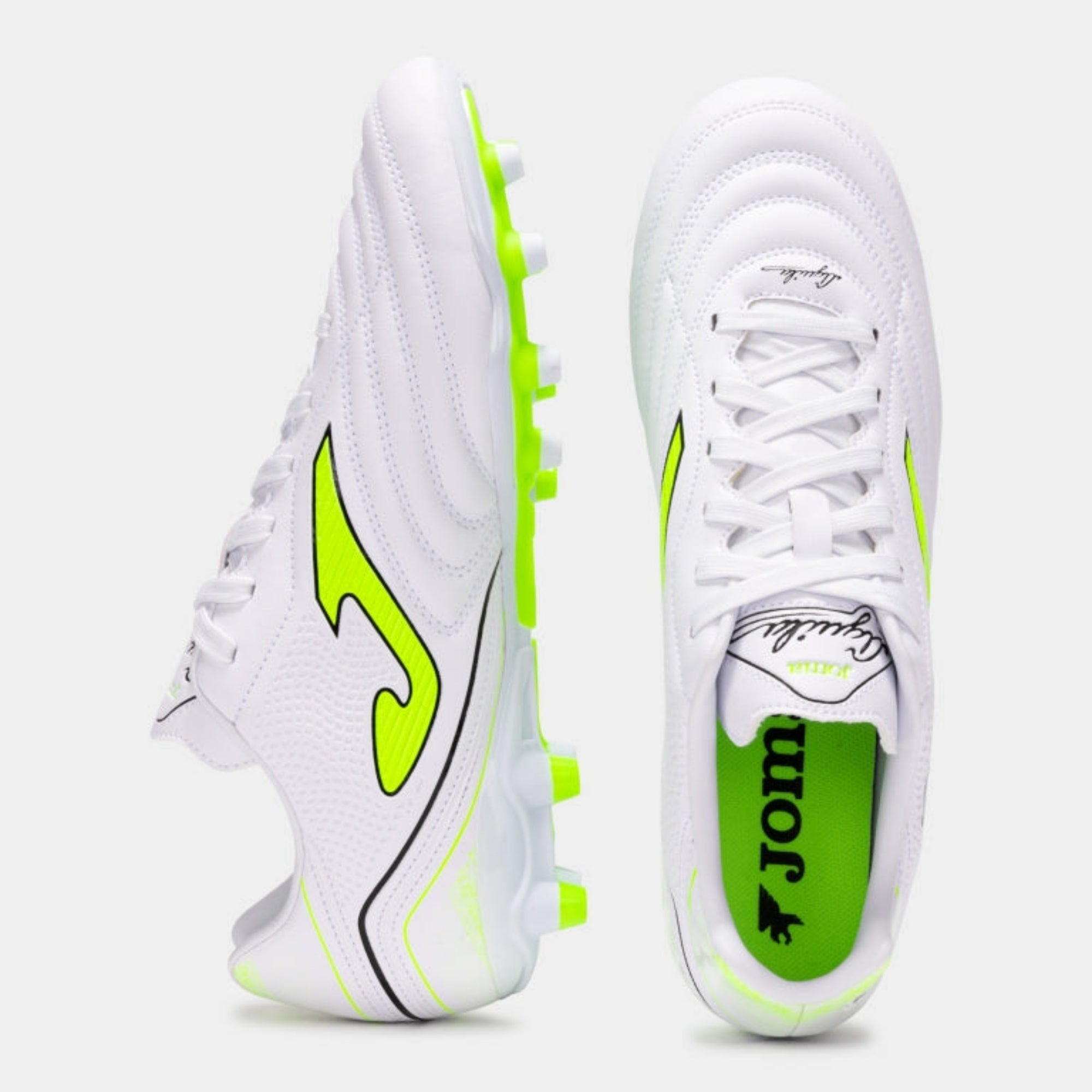Joma Men's Aguila 2502 Firm Ground (FG) Soccer Cleats - White