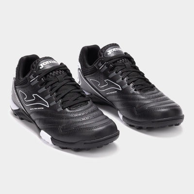 Joma Maxima 2501 Black Turf Soccer Shoes side profile
