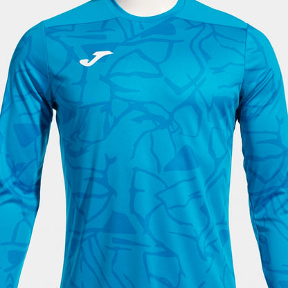Blue Joma Zamora IX soccer goalie outfit with long-sleeve jersey