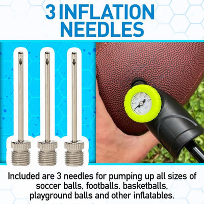 Franklin Sports Ball Perfect Pump and Pressure Gauge with Needle