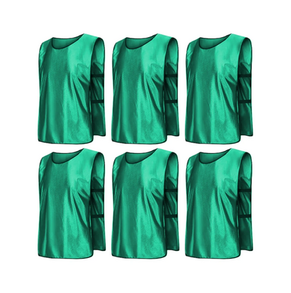 Scrimmage Training Vests for Sports & Team Practice (Kids & Adults)Open Sides (6 Pieces)