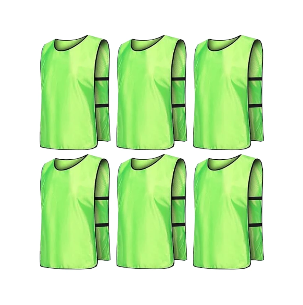 Scrimmage Training Vests for Sports & Team Practice (Kids & Adults)Open Sides (6 Pieces)