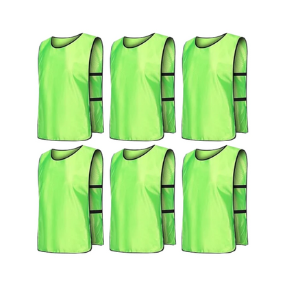 Scrimmage Training Vests for Sports & Team Practice (Kids & Adults)Open Sides (6 Pieces)