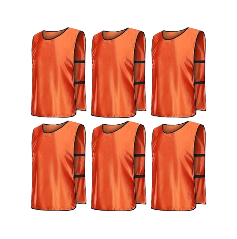 Scrimmage Training Vests for Sports & Team Practice (Kids & Adults)Open Sides (6 Pieces)