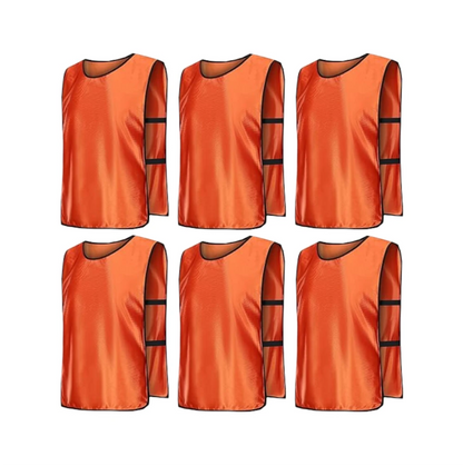 Scrimmage Training Vests for Sports & Team Practice (Kids & Adults)Open Sides (6 Pieces)