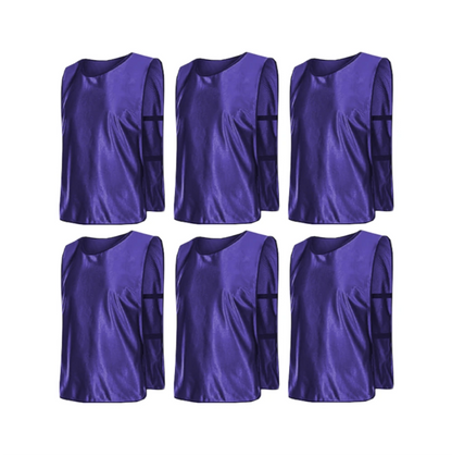 Scrimmage Training Vests for Sports & Team Practice (Kids & Adults)Open Sides (6 Pieces)