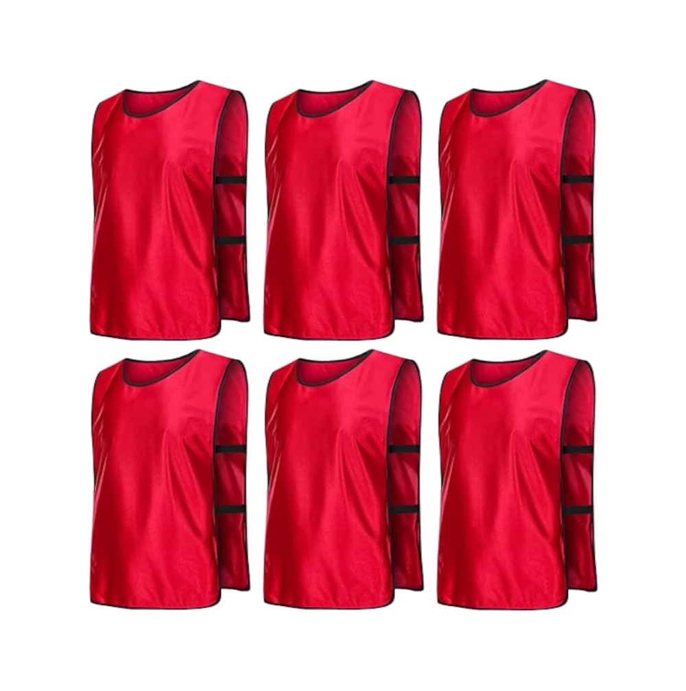 Scrimmage Training Vests for Sports & Team Practice (Kids & Adults)Open Sides (6 Pieces)