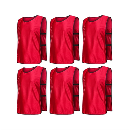 Scrimmage Training Vests for Sports & Team Practice (Kids & Adults)Open Sides (6 Pieces)