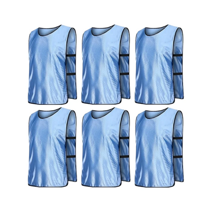 Scrimmage Training Vests for Sports & Team Practice (Kids & Adults)Open Sides (6 Pieces)