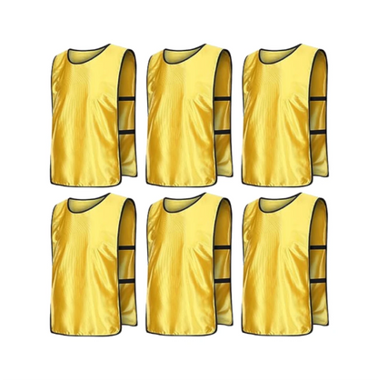 Scrimmage Training Vests for Sports & Team Practice (Kids & Adults)Open Sides (6 Pieces)