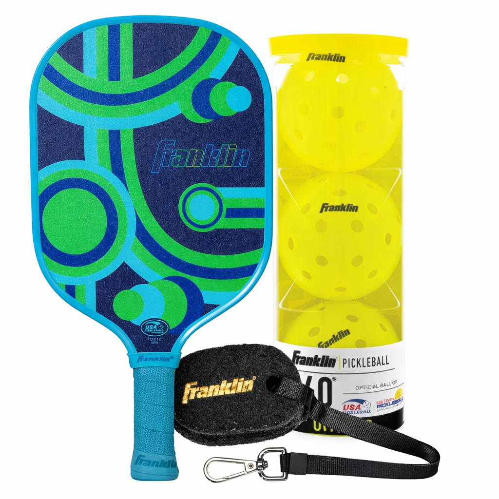 Franklin Forte Youth Pickleball Starter Set Paddle + X-40 Balls (3-Pack) + Carbon Eraser Set