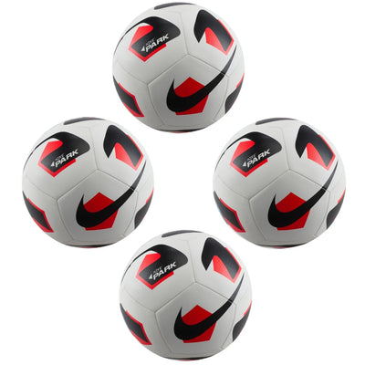 Nike Park 2.0 Soccer Balls Bundle Size 5 - Pack of 4 Balls Red