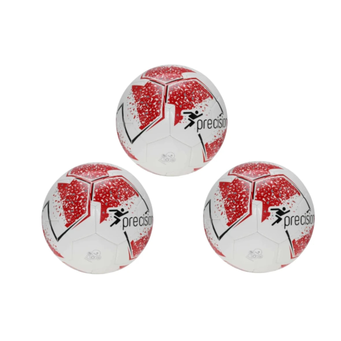 Red Size 3 Pack of Soccer balls
