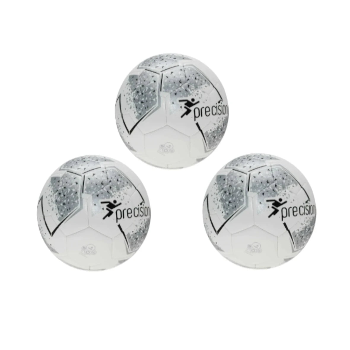 Silver Size 3 Pack of Soccer balls