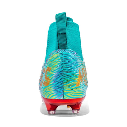 Back of the soccer cleats on green