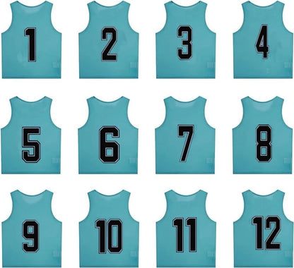 Training Mesh Sports Pinnies Numbered (1-12)